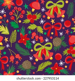 Awesome Christmas seamless pattern in vector.