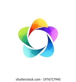 awesome circle logo design vector premium