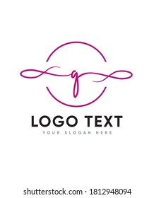 Awesome and classy taste, comes with natural touch, so much ligatures letter type Q  logo template, Vector logo for business and company identity 