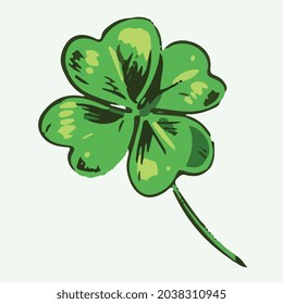 awesome clover leaf drawn vector