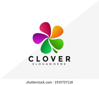 Awesome Clover Logo Design. Creative Idea logos designs Vector illustration template