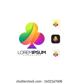 awesome color leaf logo design vector premium