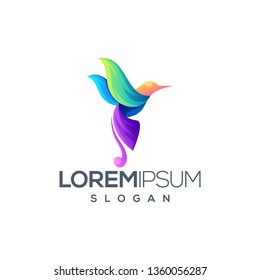 awesome colorful bird logo design ready to use