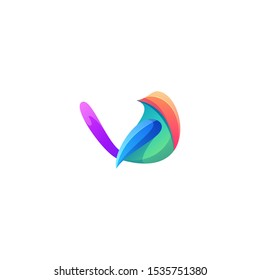 awesome colorful bird logo design