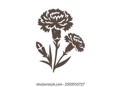 awesome colorful Carnation flower vector