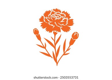 awesome colorful Carnation flower vector