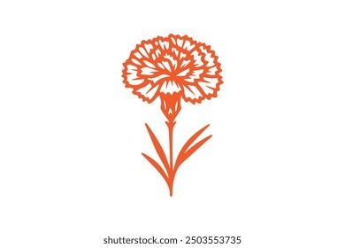 awesome colorful Carnation flower vector