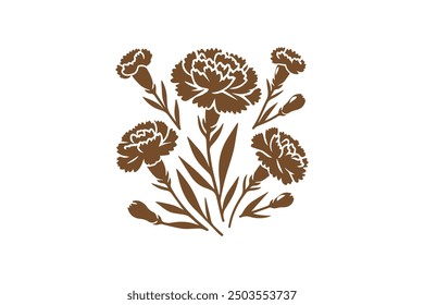 awesome colorful Carnation flower vector