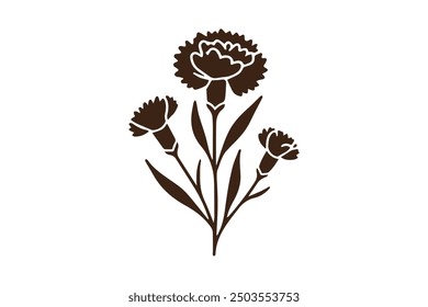 awesome colorful Carnation flower vector