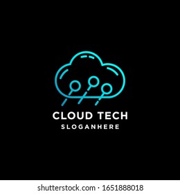 tolles bunter Cloud Logo Design Vektorillustration Design