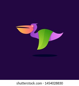 AWESOME COLORFUL PELICAN ILLUSTRATION DESIGN