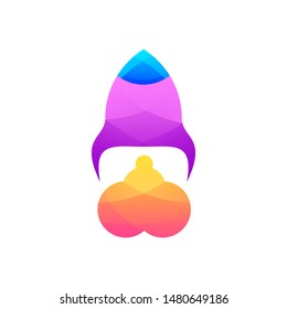 Awesome Colorful Rocket vector design