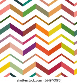 Awesome colorful Zigzag seamless pattern