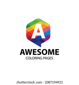 Awesome Coloring Pages Colorful logo