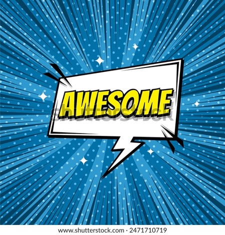 Awesome comic retro text bubble. Pop art style