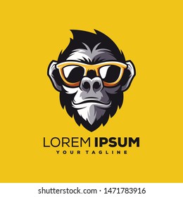 Awesome Cool Monkey Logo Design Stock Vector (Royalty Free) 1471783916 ...