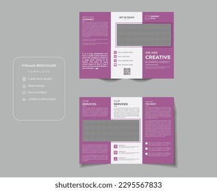 Awesome Corporate and Business Trifold Brochure Design Template