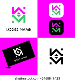 Awesome costume logo vector with concept WM