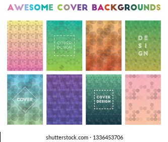 Awesome Cover Backgrounds. Alluring geometric patterns, dramatic vector illustration.