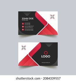 Fantastische und kreative, moderne Red Color Business Card Design Vorlage 