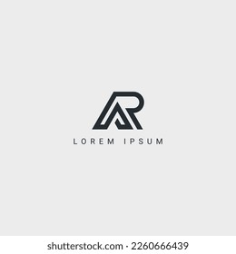 Awesome creative trendy letter AR RA initial based icon logo.