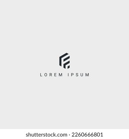 Awesome creative trendy letter CFor EF initial based icon logo.