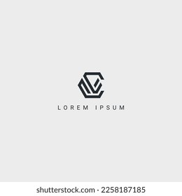 Awesome creative trendy letter CW WC initial based abstract icon logo.
