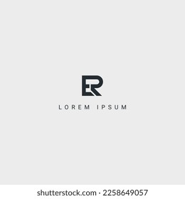 Awesome creative trendy letter ER RE initial based abstract icon logo.
