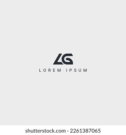 Awesome creative trendy letter LG GL initial based icon logo.