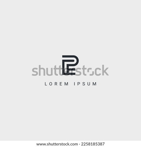 Awesome creative trendy letter PE EP initial based abstract icon logo.