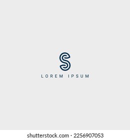 Awesome creative trendy letter S SS initial based Alphabet icon logo.