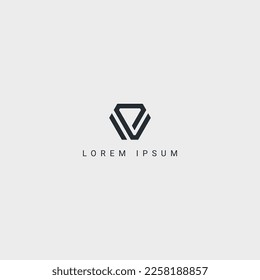 Awesome creative trendy letter W Dimond logo design template.