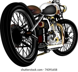 awesome custom bike vector