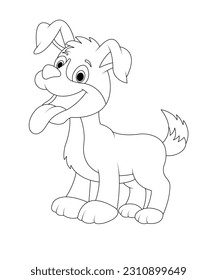 awesome cute dog coloring page