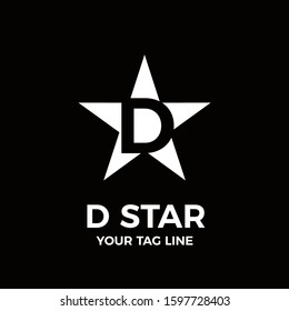 Awesome D Star Symbol Icon Logo for your company