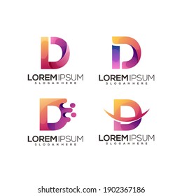 Awesome D Tetter Logo Colorful Abstract Vector Design