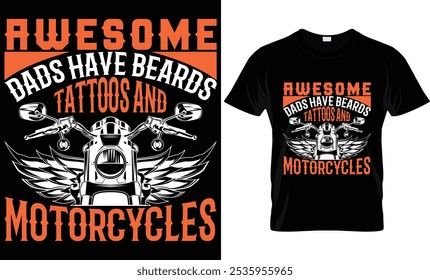 PAIS INCRÍVEIS TÊM TATUAGENS DE BARBA E MOTOCICLETAS 