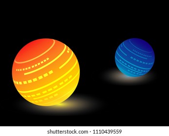 Awesome decorative a couple balls.Vector