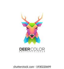 Awesome Deer logo Colorful Vector Design