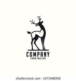 Awesome deer logo design vintage