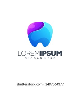 awesome dental logo design vector illustration