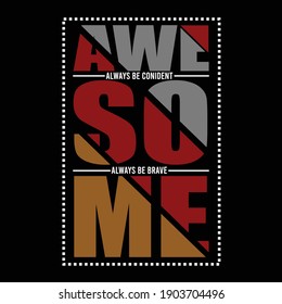 awesome design typography vector illustration for print