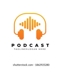 awesome detailed podcast logo template 
