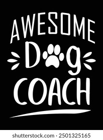 Awesome dog coach editable design eps file