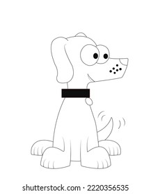 Awesome dog coloring page  for kids