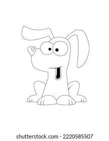 Awesome dog coloring page for kids 