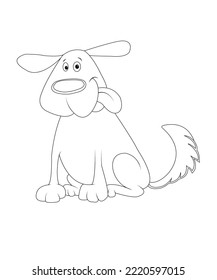 Awesome dog coloring page for kids