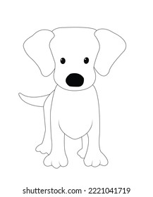 Awesome dog coloring page for kids 
