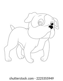 Awesome dog coloring page for kids