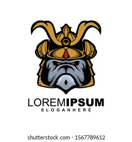 awesome dog logo design vector
